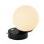 Lampe de table noire à DEL 6 po Capri Capri avec abat-jour en verre et gradateur tactile Capri