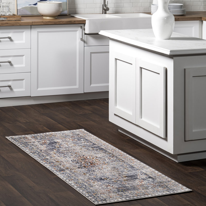 Simonetti Oriental Gray Area Rug, Runner 2'6" x 6'