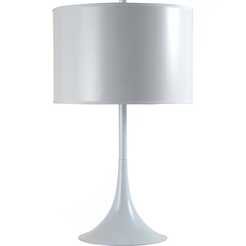 Abat-jour rond en métal 25 po, White