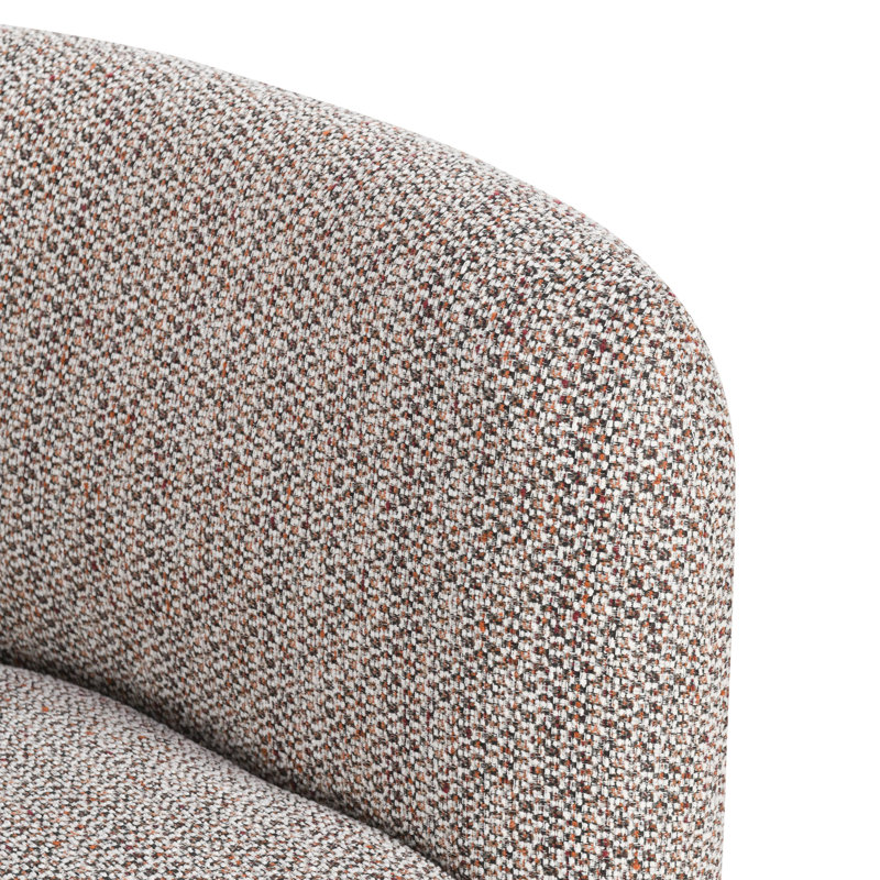 Nico 93" Upholstered Sofa in Brick, Brick Polyester