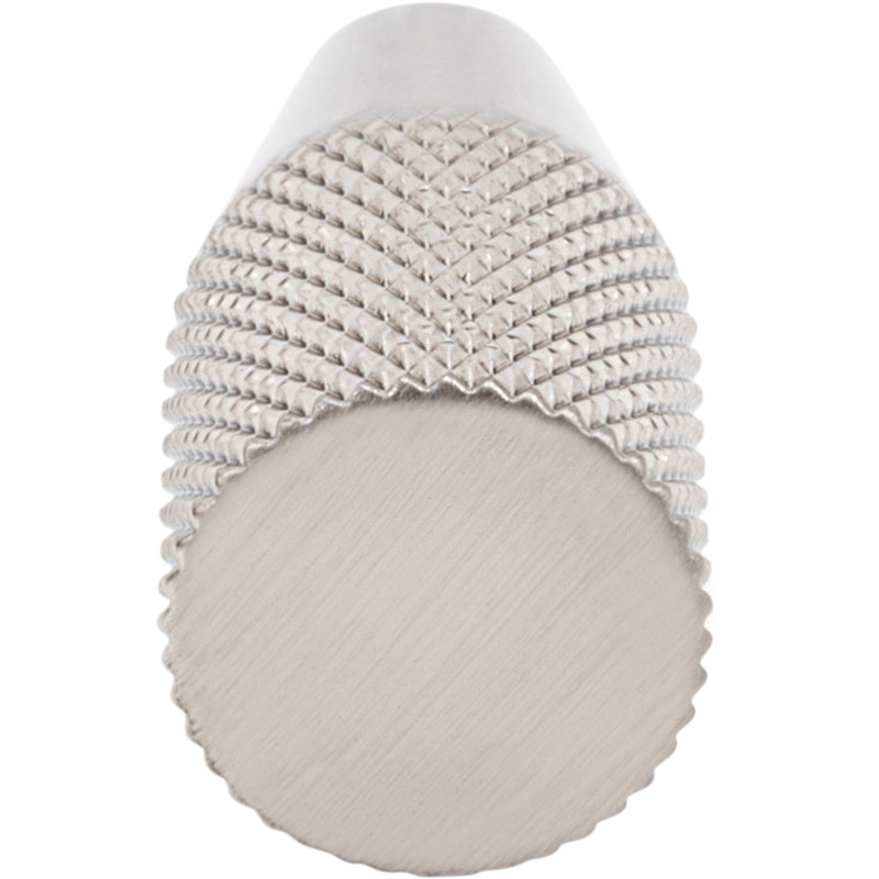 Beliza 1/2" Diameter Conical Knurled Knob, Brushed Satin Nickel