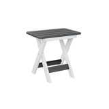Berlin Gardens Regular Top With White Base Folding End Table