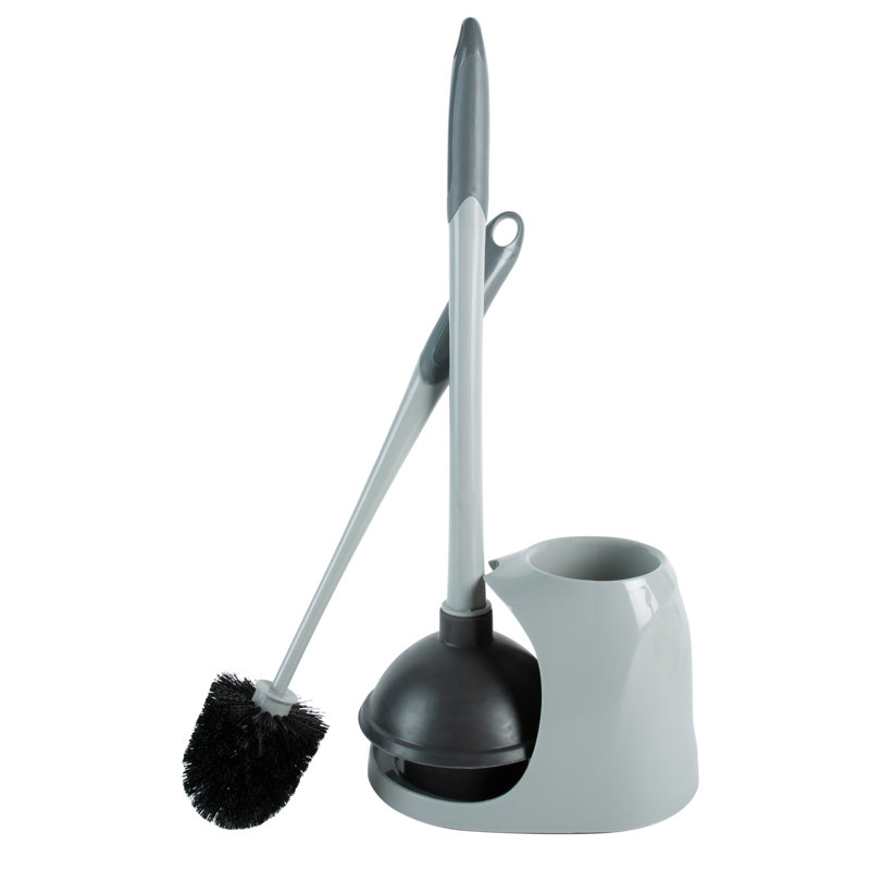 Bath Bliss Plastic Toilet Brush Set