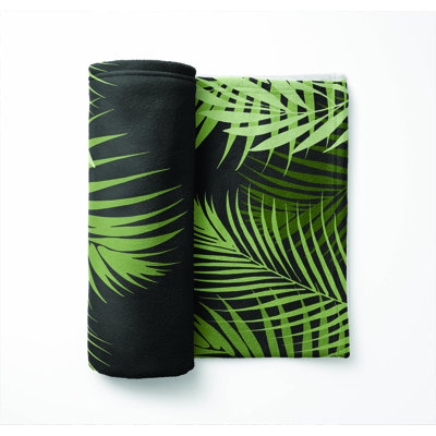 Waving Palm Ultra Plush Velveteen Fleece Blanket