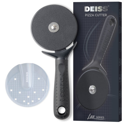 Deiss Lux Heavy Duty Pizza Cutter With Stainless Steel Sharp Wheel Slicer