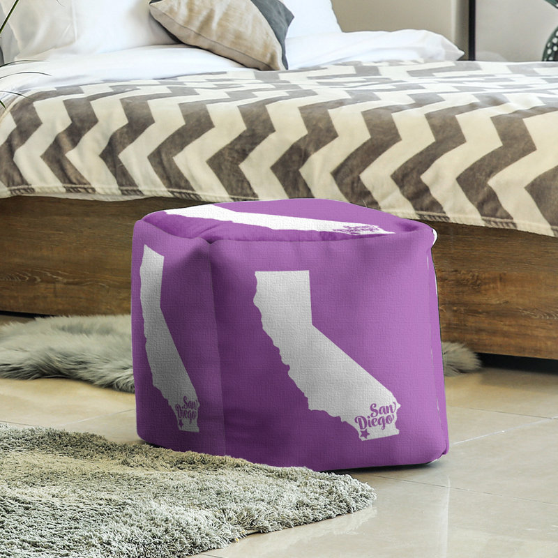 Repose-pieds cube san diego californie, Violet