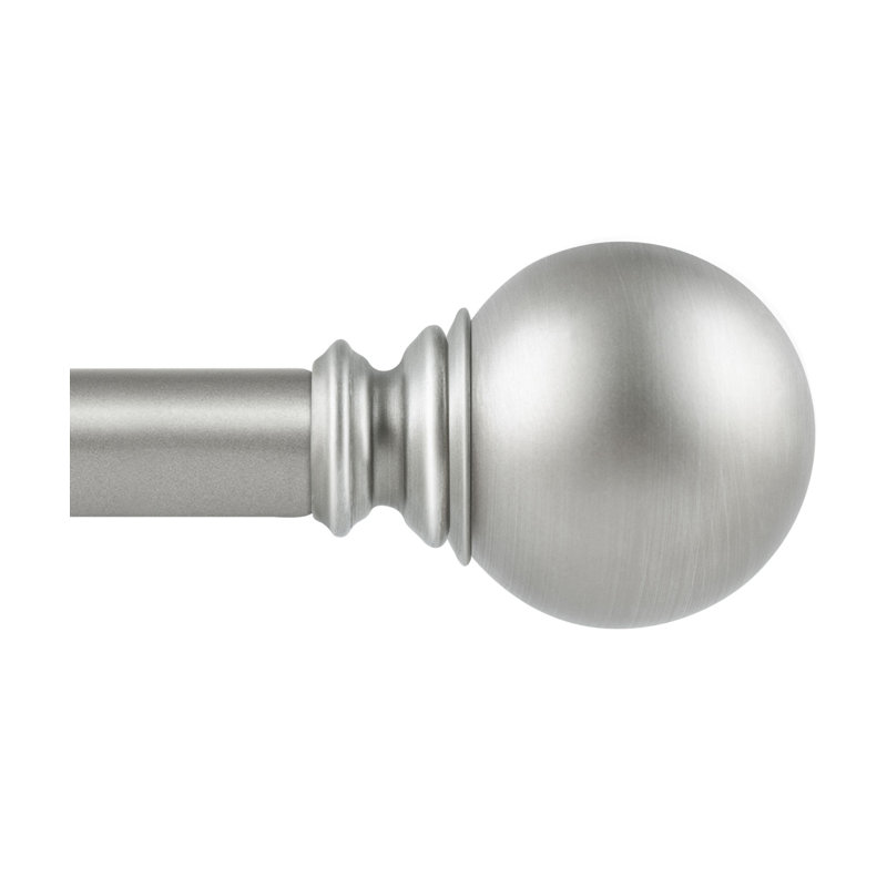 Tringle à rideaux simple réglable Wyaconda, 72" - 144", Argent