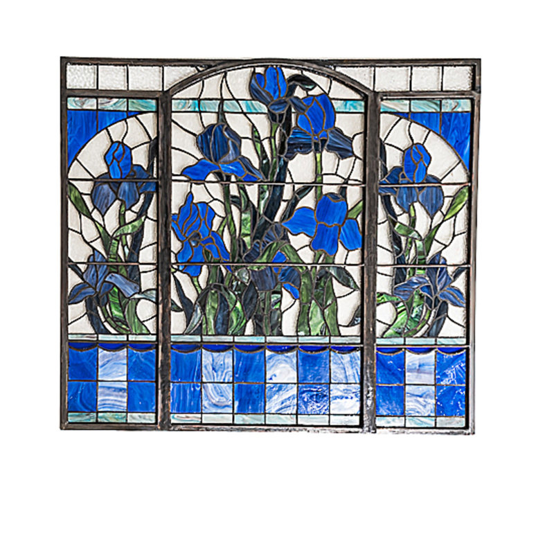 Glass Plants & Flowers Plaque