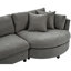 Canapés courbés pour trois personnes pour un appartement - Matériau, rembourrage, coussins amovibles, salle d'étude avec structure en bois: 3 avec coussins amovibles. Structure haute mousse. Tissu chenille,. Gris. Pour le salon,