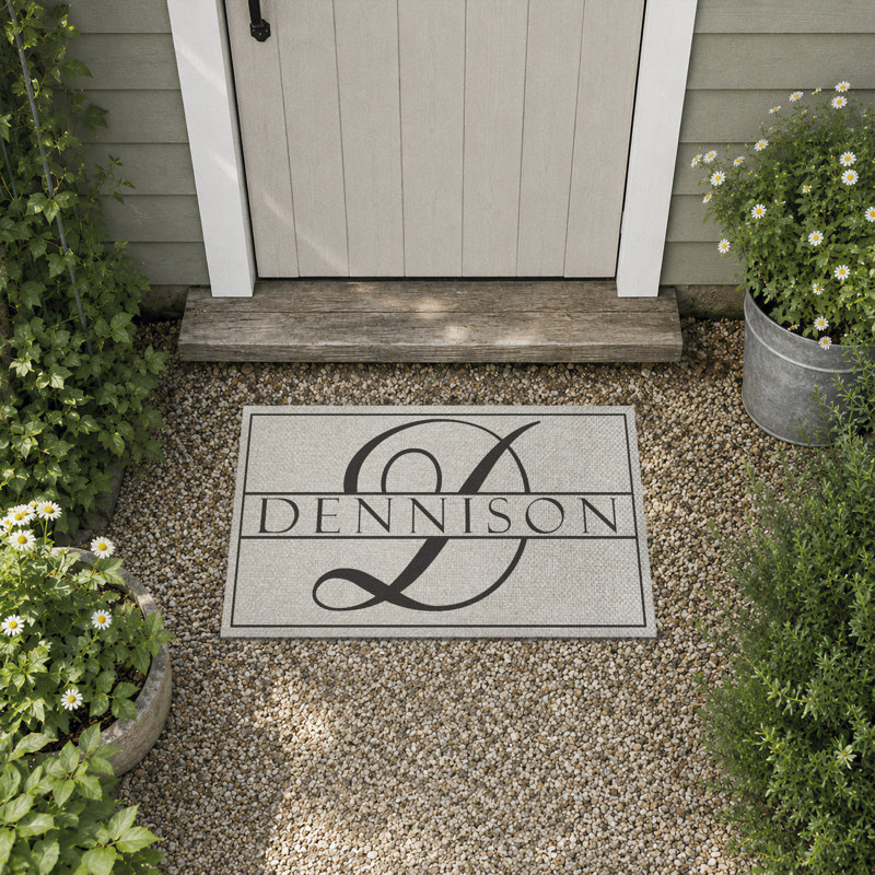 Tapis de porte personnalisé en imitation sisal d'extérieur, Yes