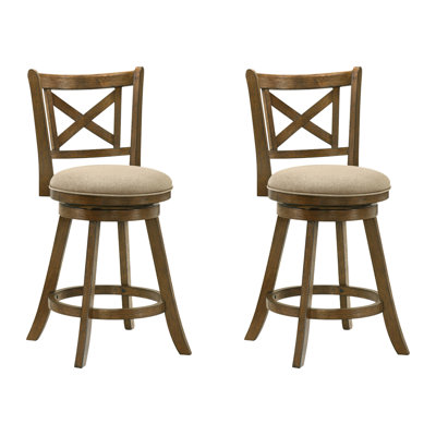 Tabouret de bar pivotant en bois Kodi