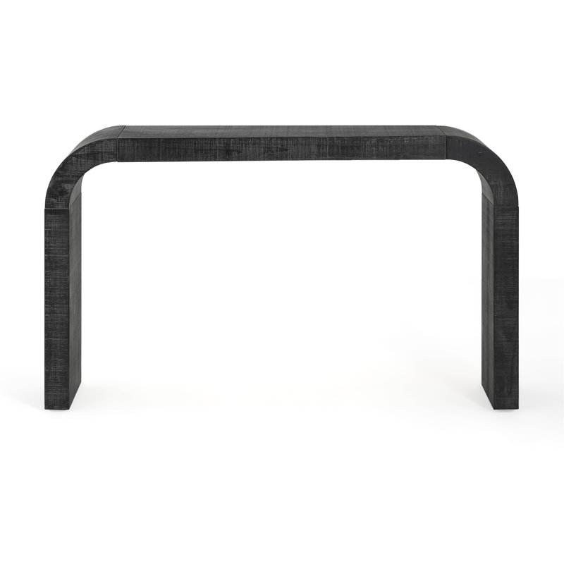 Mirod 52" Wood Console Table With Curved Edge