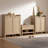 Large Capacity 6-Tier Shoe Cabinet Set Of 2, Farmhouse Rattan Shoe Storage Organizer With Adjustable Shelves And Doors, Entryway Hallway Wooden Storage Cabinet-669244950