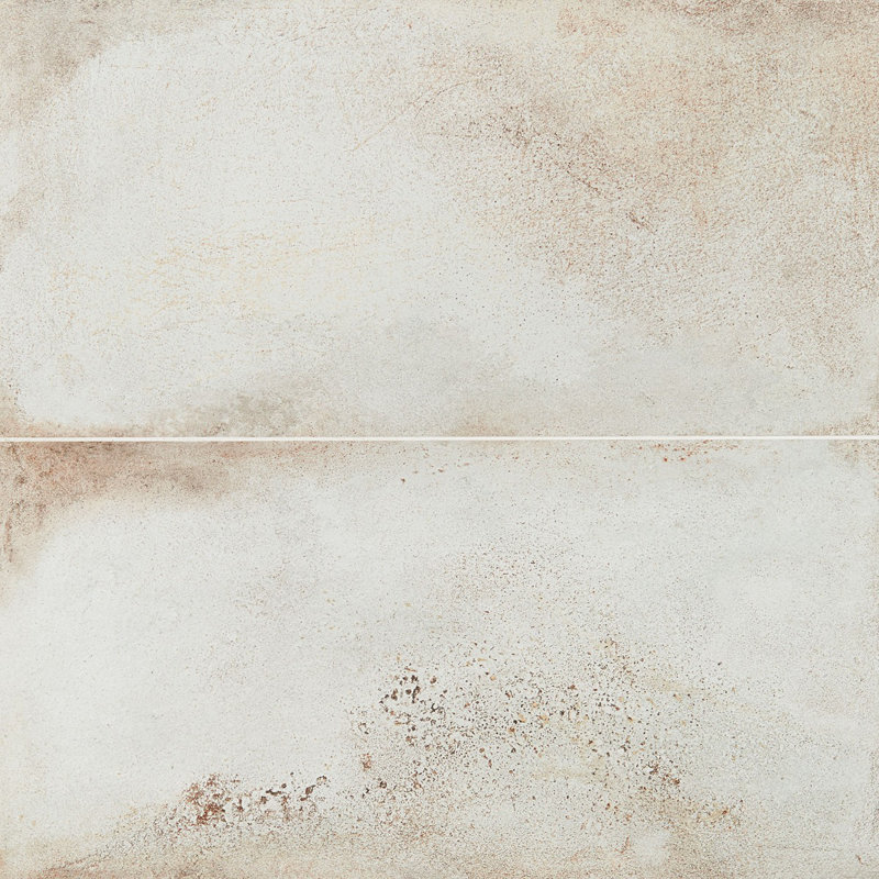 Angela Harris Fremont 12" x 24" Matte Cement Look Porcelain Wall & Floor Tile (11.62 Sq. Ft. / Case), White