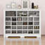 Armoire à chaussures moderne à 24 casiers avec base incurvée Sleek Design-115069469