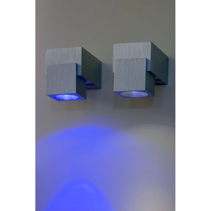 Noell LED Flush Mounted Sconce, Blue