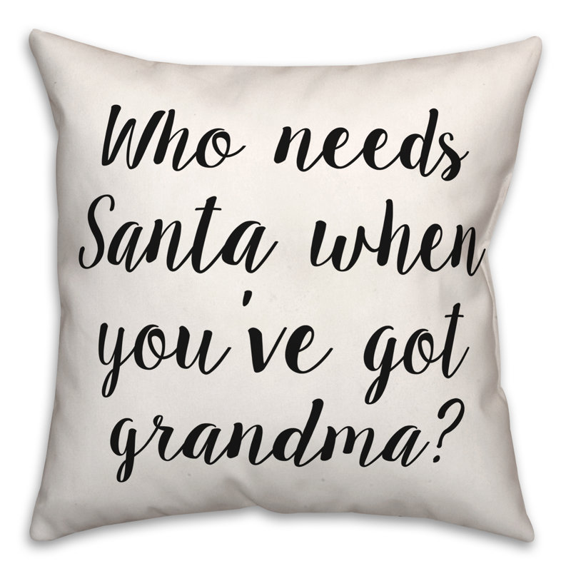 Coussin noir et blanc Collection «I I Became a Grandma»