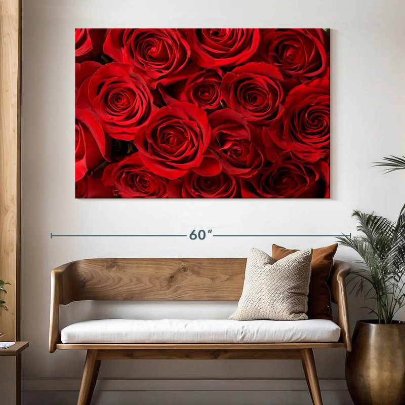 Red Roses Bouquet, 34" H x 51" W