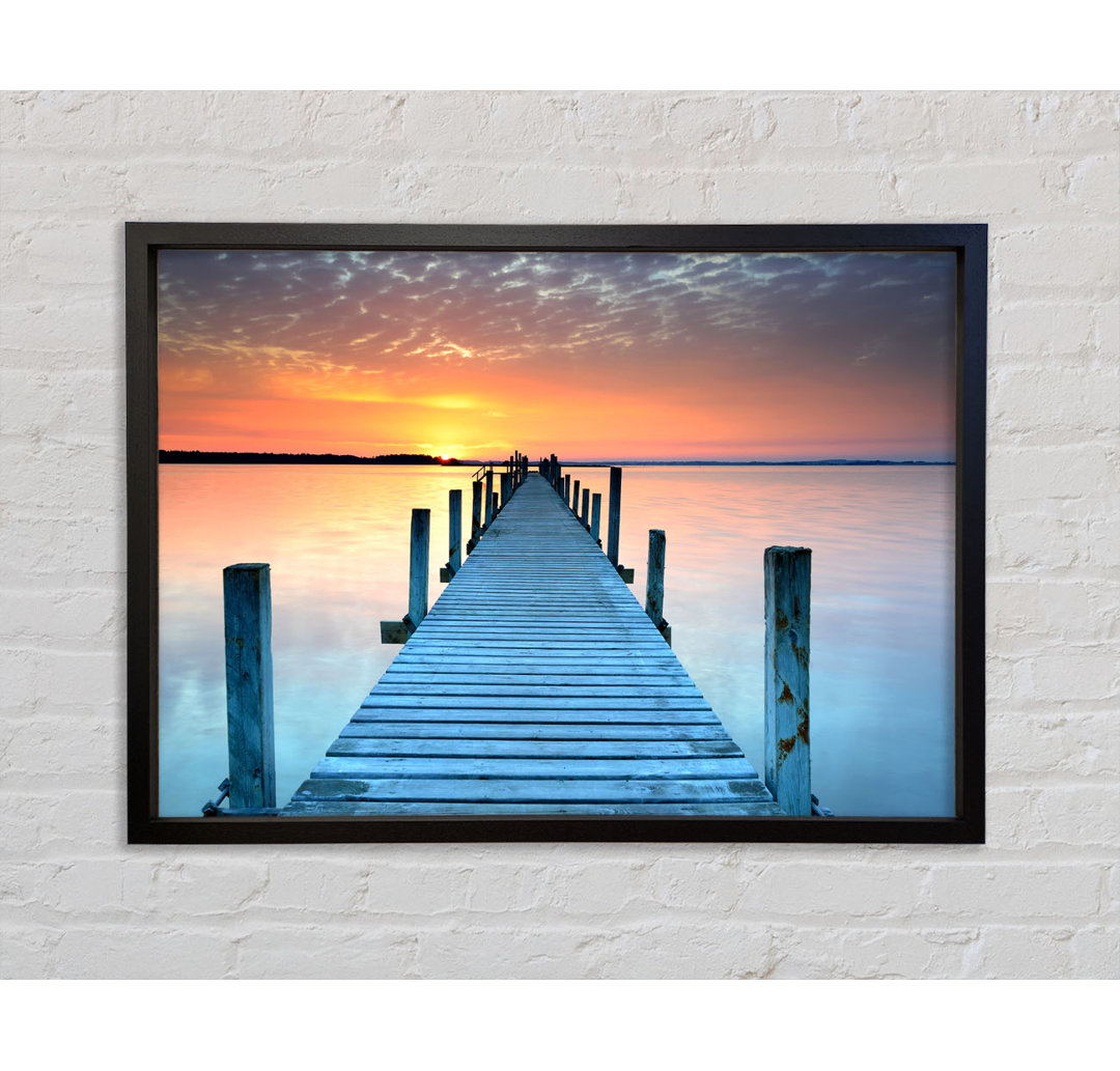 Peaceful Boardwalk Skies - Single Picture Frame Kunstdrucke auf Leinwand