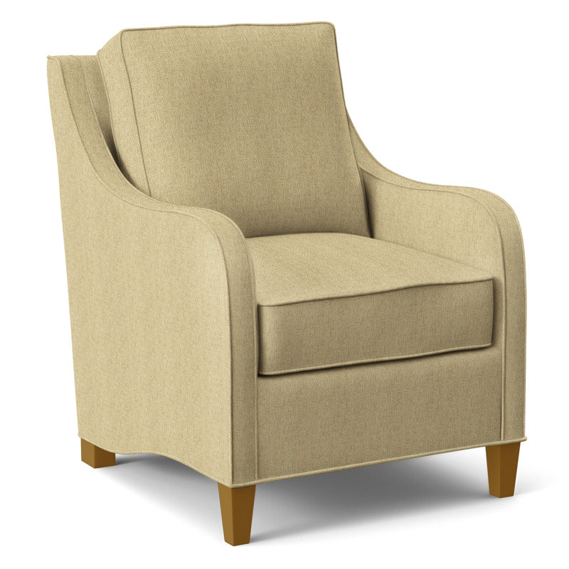 Fauteuil de 29 po de large Koko, Finition Havane, Tissu écossais neutre Performance 0121-93
