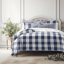 Ensemble de couvre-lit en coton indigo / ivoire 8 pièces-109897400