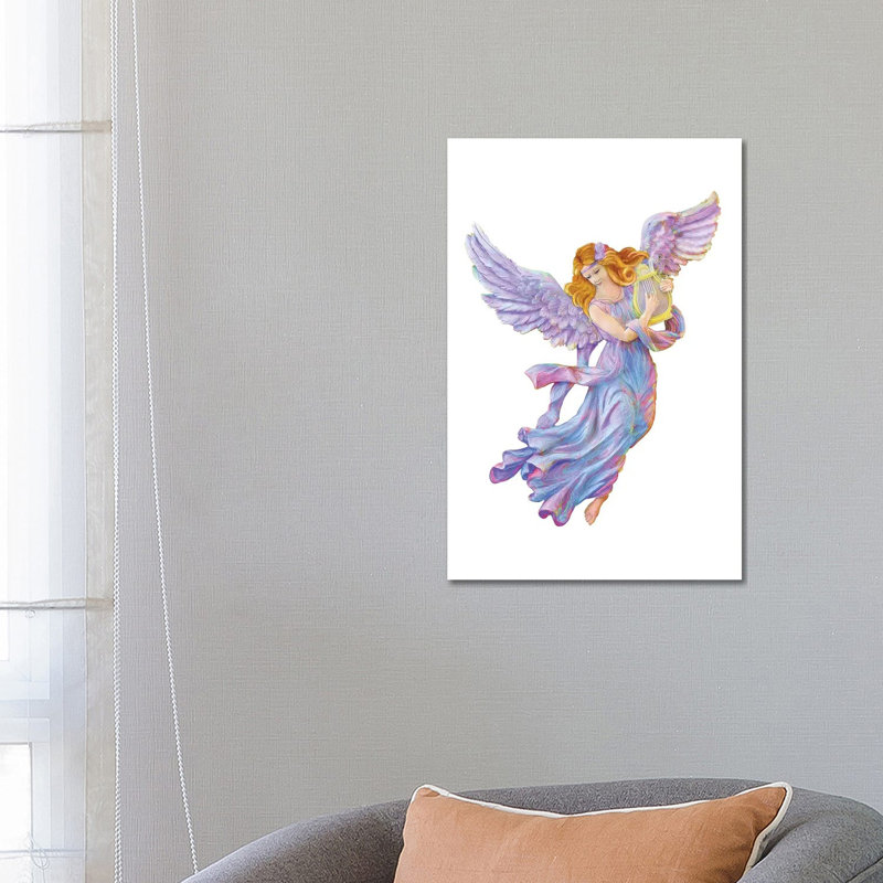 The Muse Of Poetry - Antique Angel - Wrapped Canvas Painting, 66.04 cm H x 45.72 cm W x 1.91 cm D