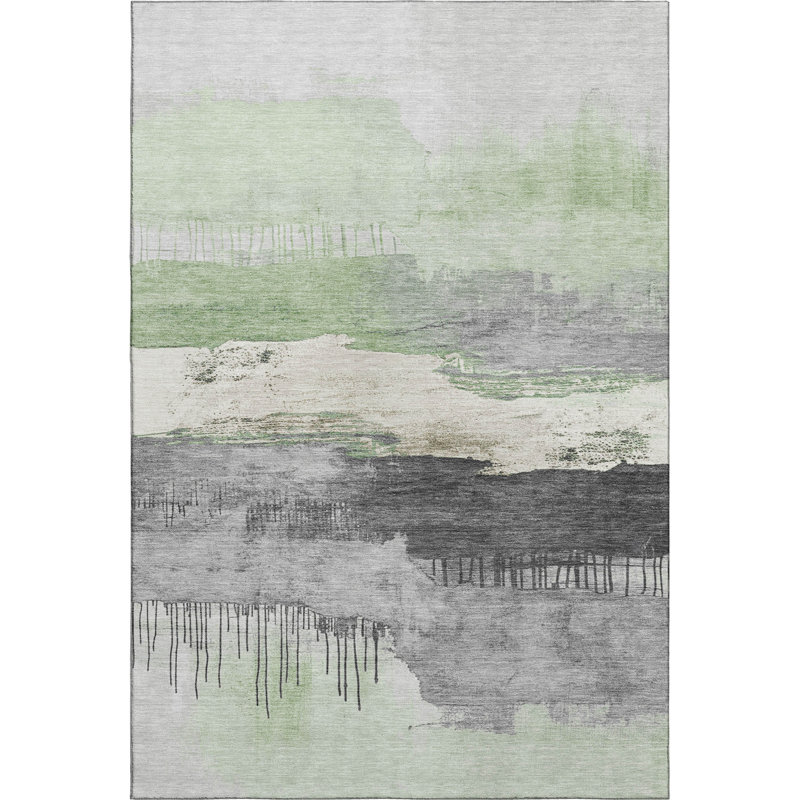 Premium Machine Washable Fairwood AMF1880 Modern Rug, Rectangle 8' x 10'