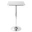 Table de bar contemporaine ajustable carrée argentée