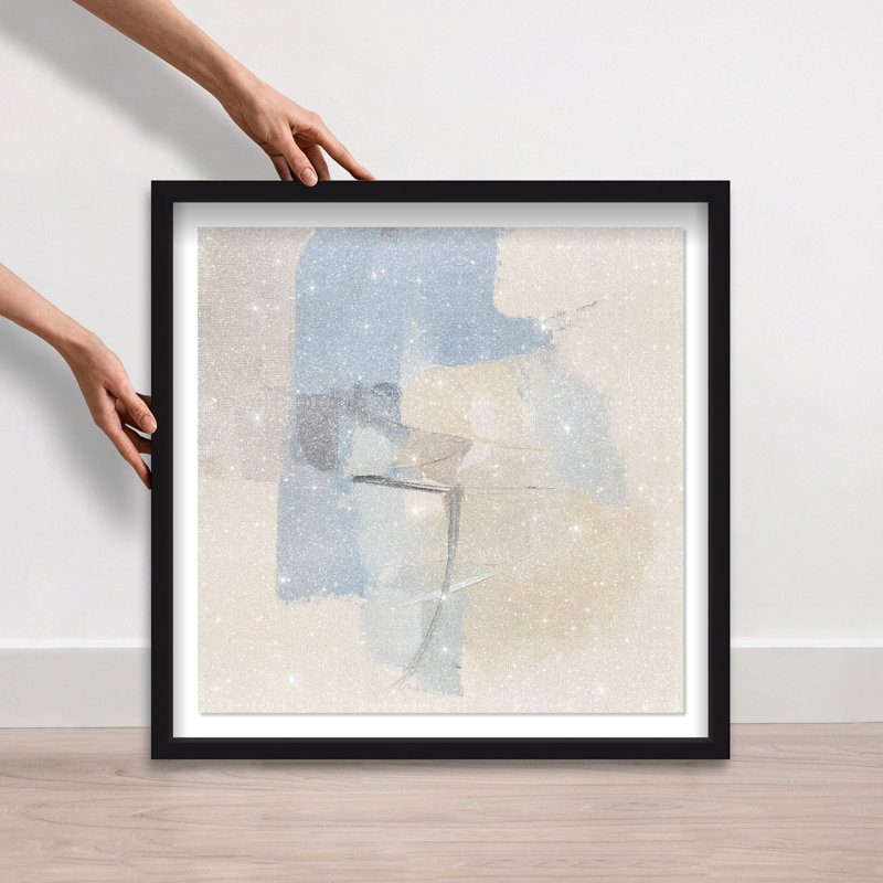 Clouded Calm II Shadowbox Abstract Print by Oliver Gal, Black Frame, 12 x 12, 25.5"H x 25.5"W, Black Frame