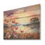 Wildflowers Sunset - Art mural en bois sur panneau de pin naturel Wildflowers-101409197