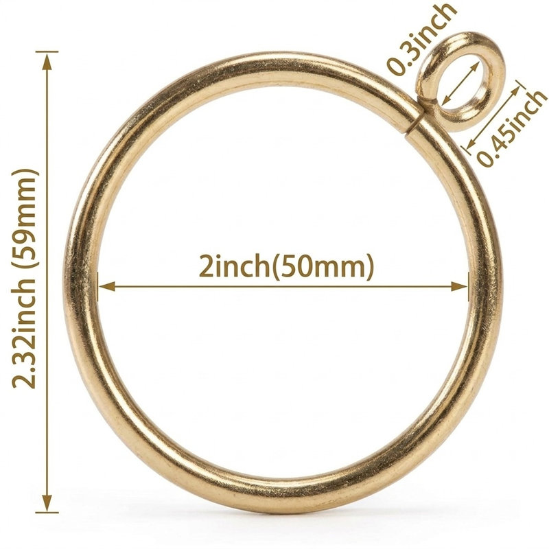 Curtain Rings, Gold
