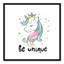 «Be Unique», impression sur papier licorne-47848657-47848665
