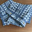 Rideau de douche bleu Shibori