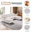Canapé modulaire moderne en velours côtelé, ensemble de canapé en forme de L convertible en U avec coussin, canapé modulaire surdimensionné avec repose-pieds-1411060630