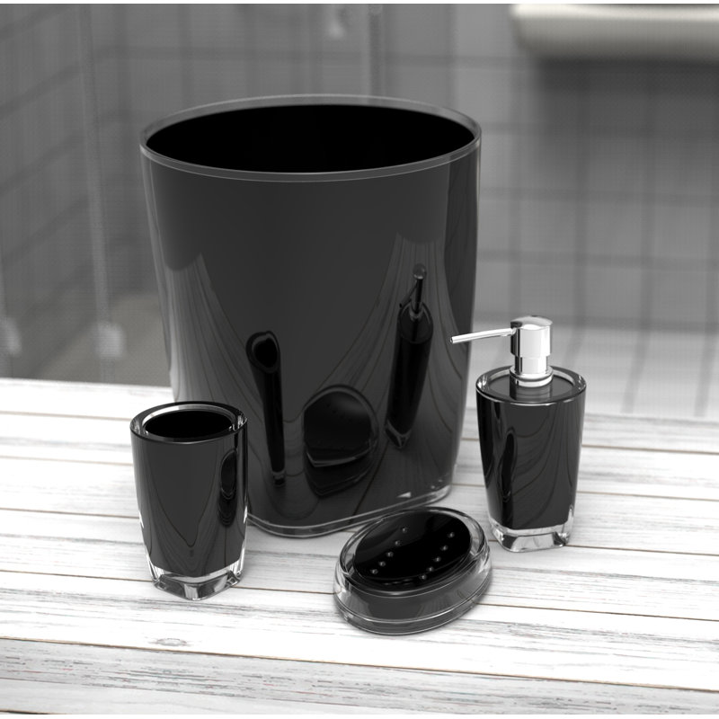 Ensemble d'accessoires de salle de bain en acrylique 4 pièces