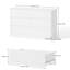 Commode double 6 tiroirs, commode 47,2 po, commode de chambre moderne pour placard et salon, blanc-984531245