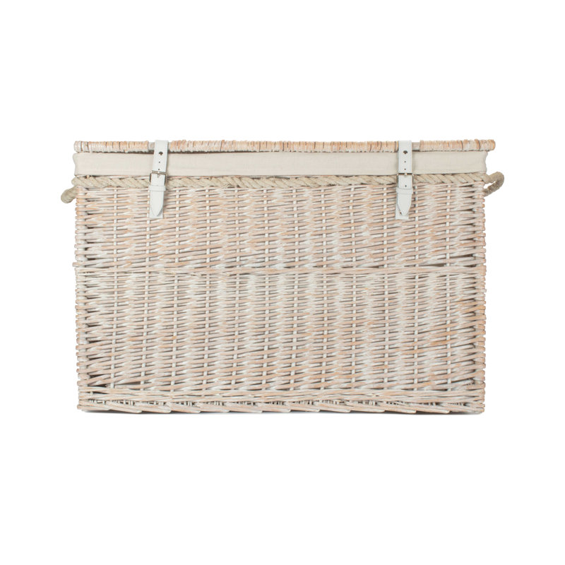 29" Wicker Storage Hamper with Lining