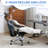 Ergonomic Black Mesh Office Chair with 6D Armrests,3D Headrest,2-Zone Lumbar Support and Retractable Footrest-130505250