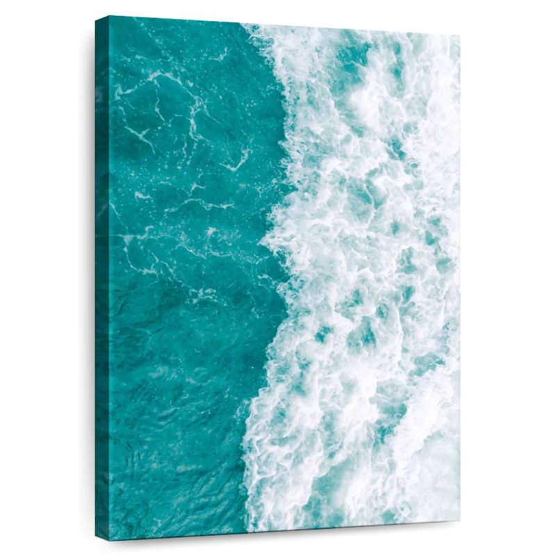 Gillard Summer Tide - vague turquoise, H 45 po x l 30 po