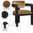 Sacha Frink Upholstered Dining Arm Chair-990218000-990218002