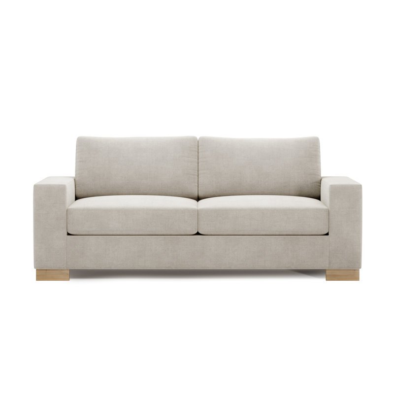 Canapé à accoudoirs carrés 84 po., 72", Huître Hamstead, Noyer