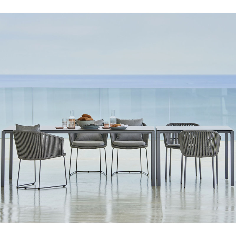 Outdoor Dining Table, Basalt, Light Gray