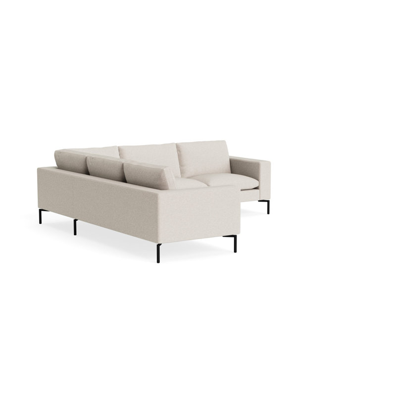 MTO - The New Standard L-Shaped Sectional - Small with Black Legs, Left, Landa Stone