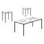 Ensemble de table, 3 pièces, métal, contemporain