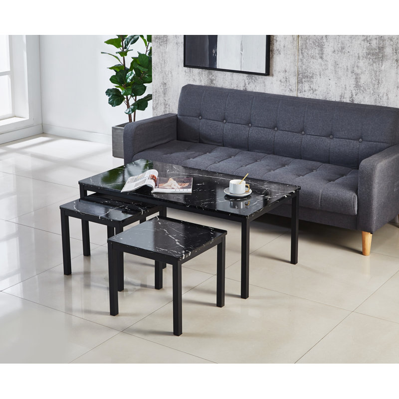 Calvero Four Leg Coffee Table, Black