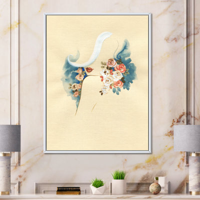 «Blue Fashion Woman Illustration II», art mural sur toile glamour