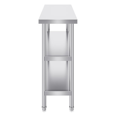 48" x 34" Stainless Steel Work Table Silver