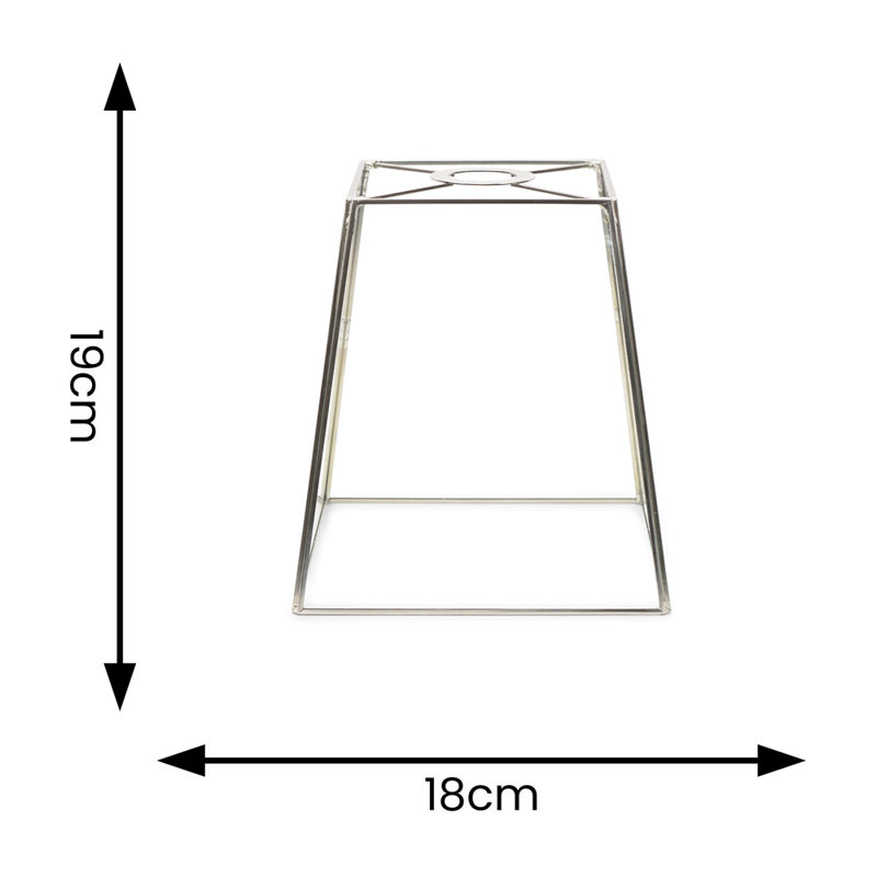 19cm H Glass Square Lamp Shade ( Clip On ), Chrome