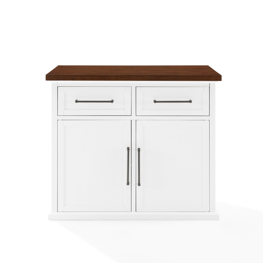 Jorianna Solid Wood Top Kitchen Island Red Barrel Studio®