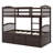 Bunk Bed With Ladder,Safety Rail,Trundle And Drawers